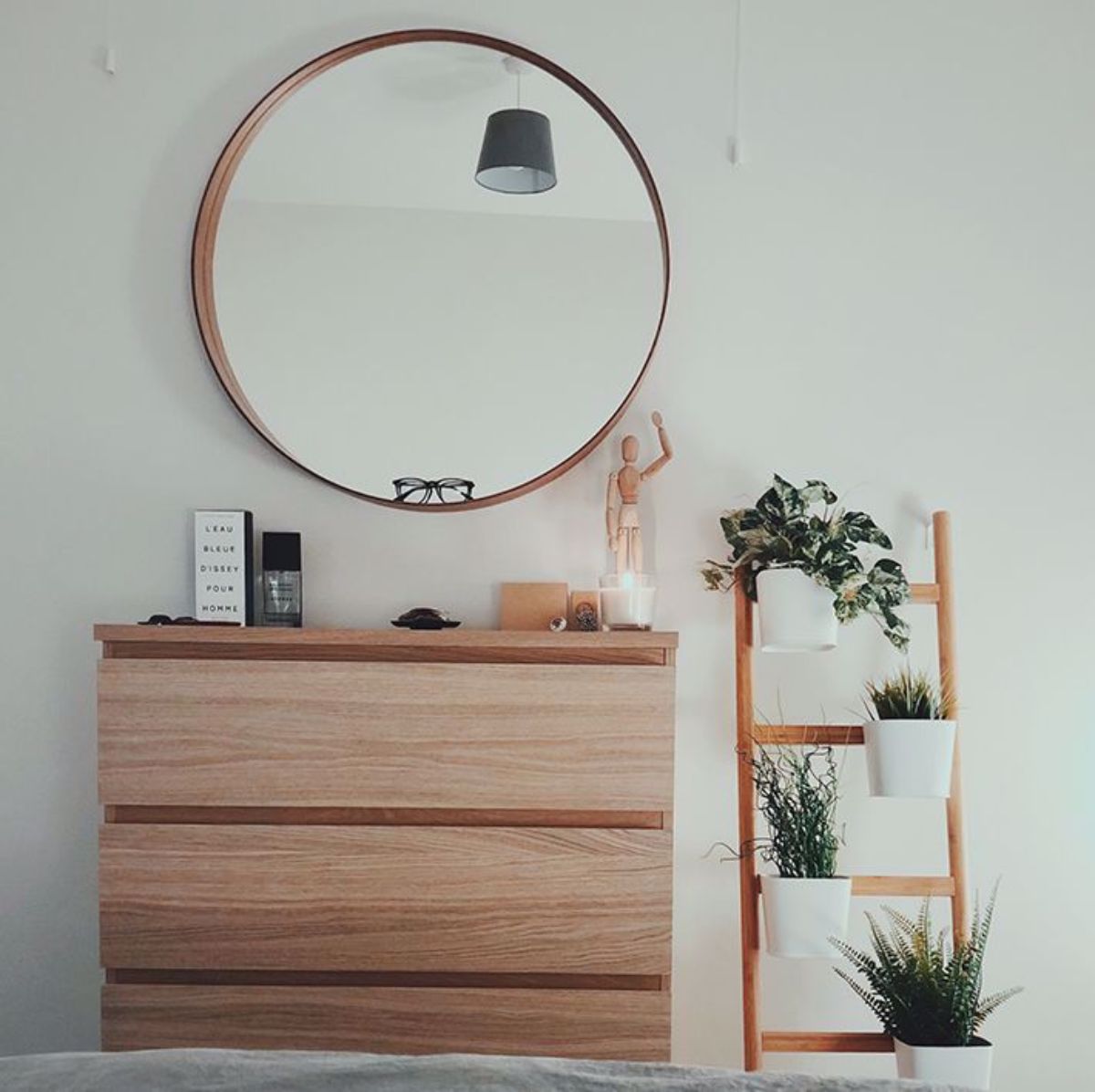Picture of Wooden dresser with mirror
